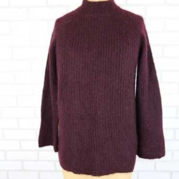COS Maroon/Deep Purple Wool Sweater - Picture 1 of 5